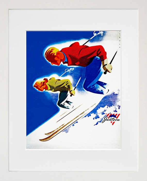 Ski Sport Travel Art Print Skiing Vintage Home Decor Poster Zt139