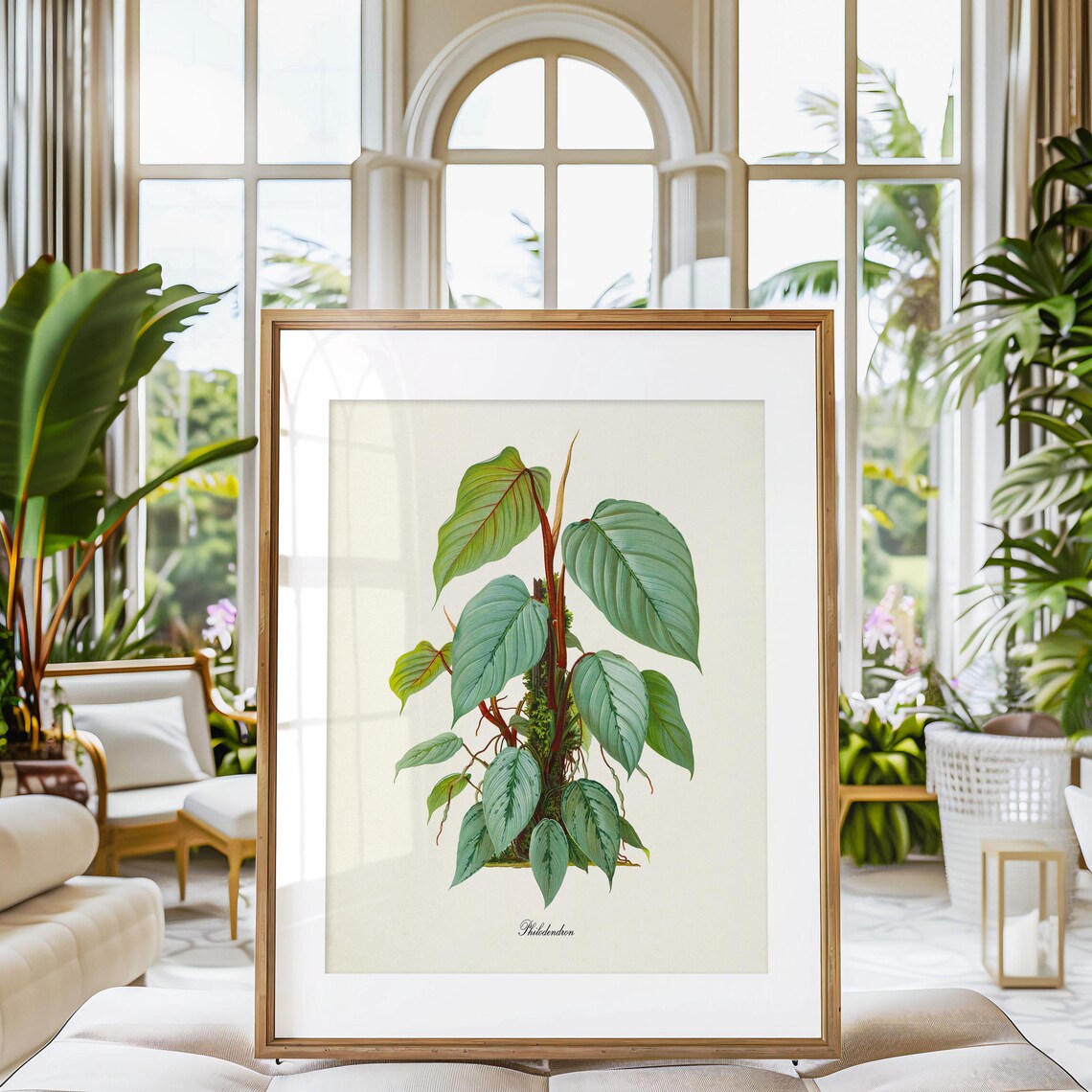Philodendron Botanical Wall Art Print, Home Decor - Image 3