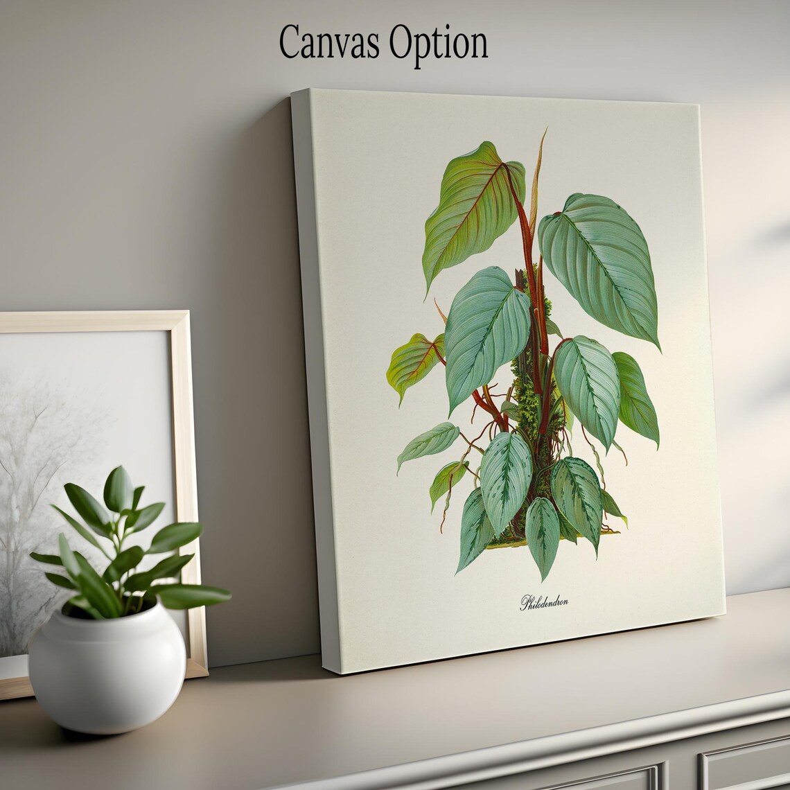 Philodendron Botanical Wall Art Print, Home Decor - Image 2