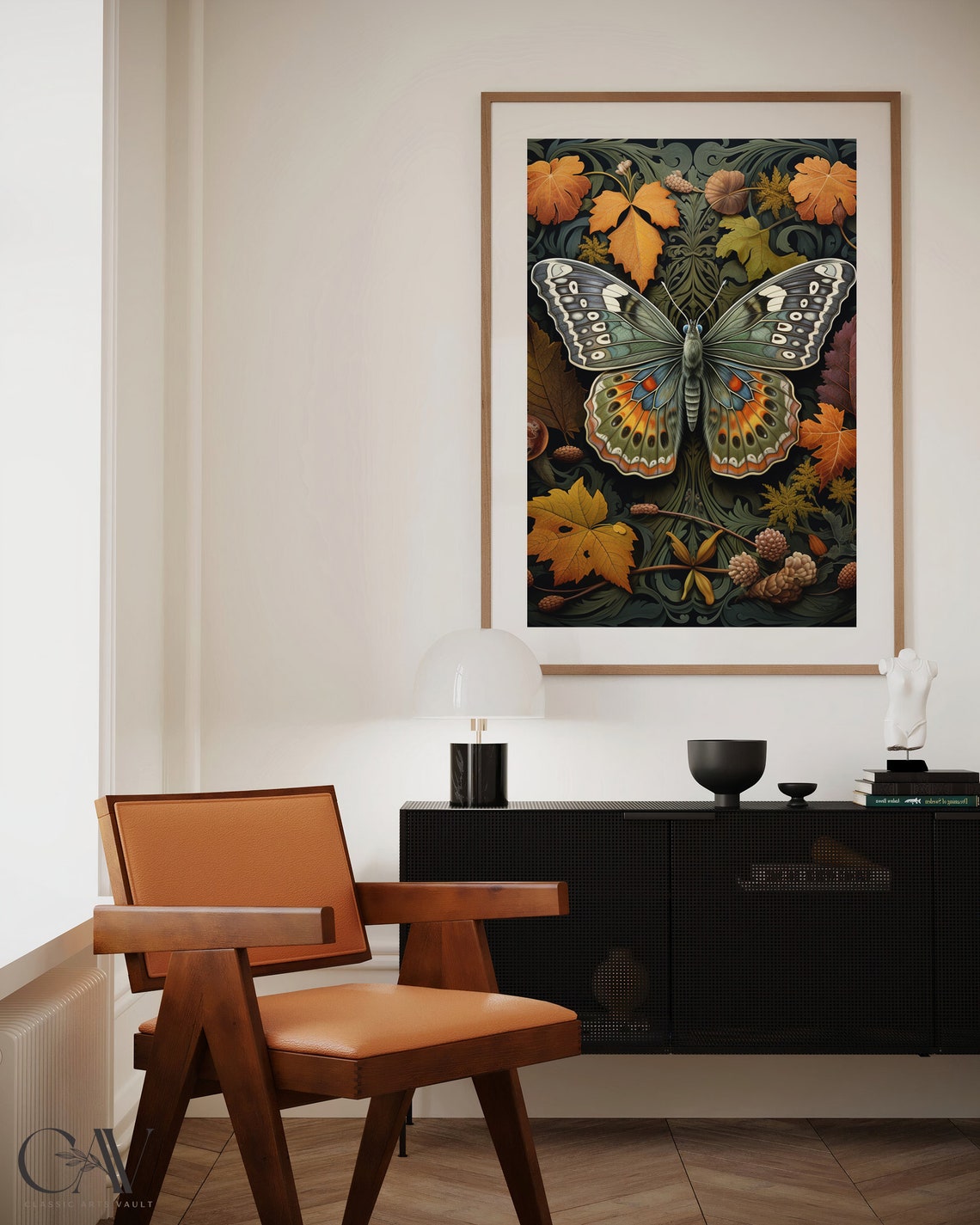 Colorful Butterfly With Orange Eyespots On Autumn Foliage Poster - Image 5