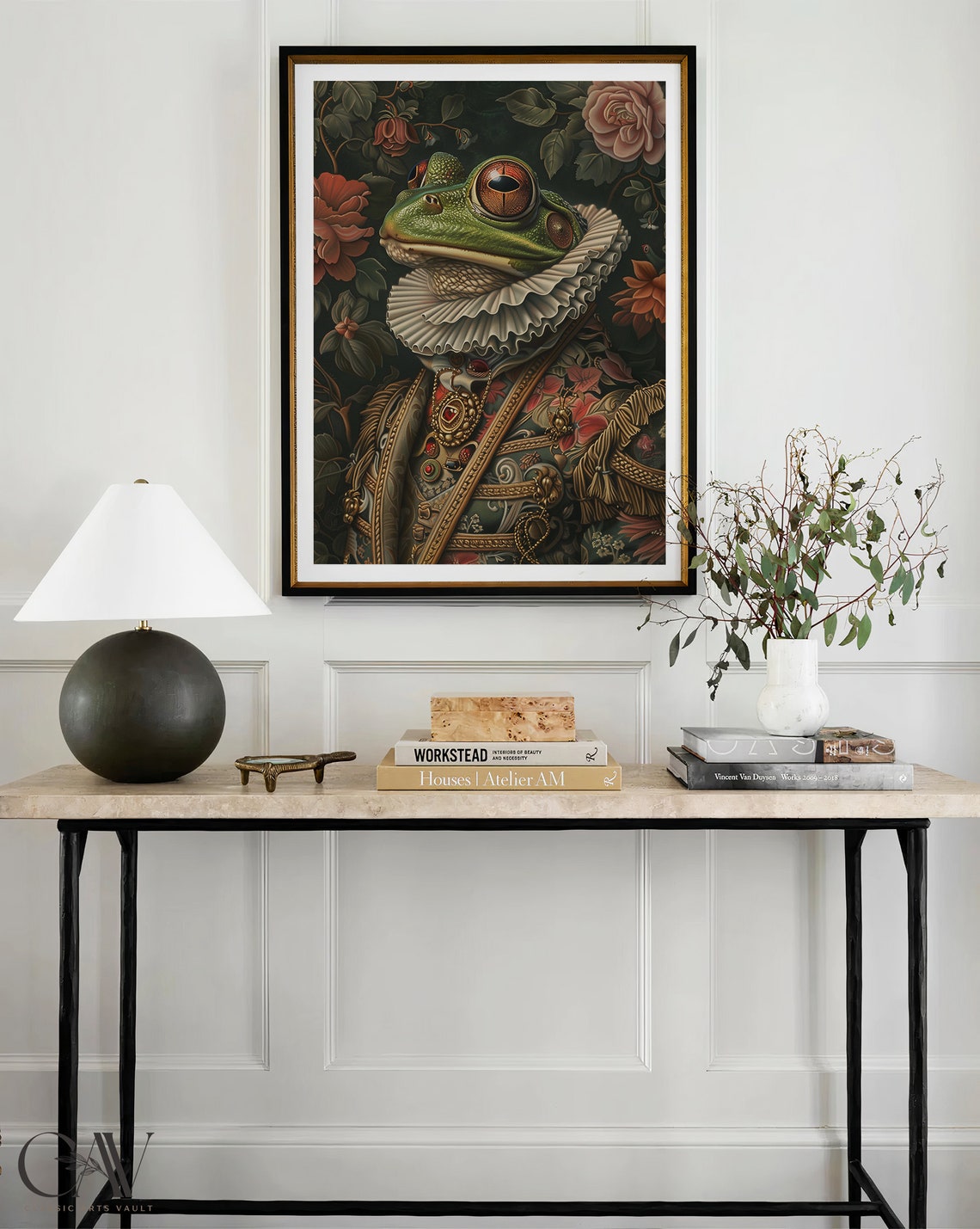 Gentleman Frog Renaissance Portrait Ornate Vintage Animal Poster - Image 4
