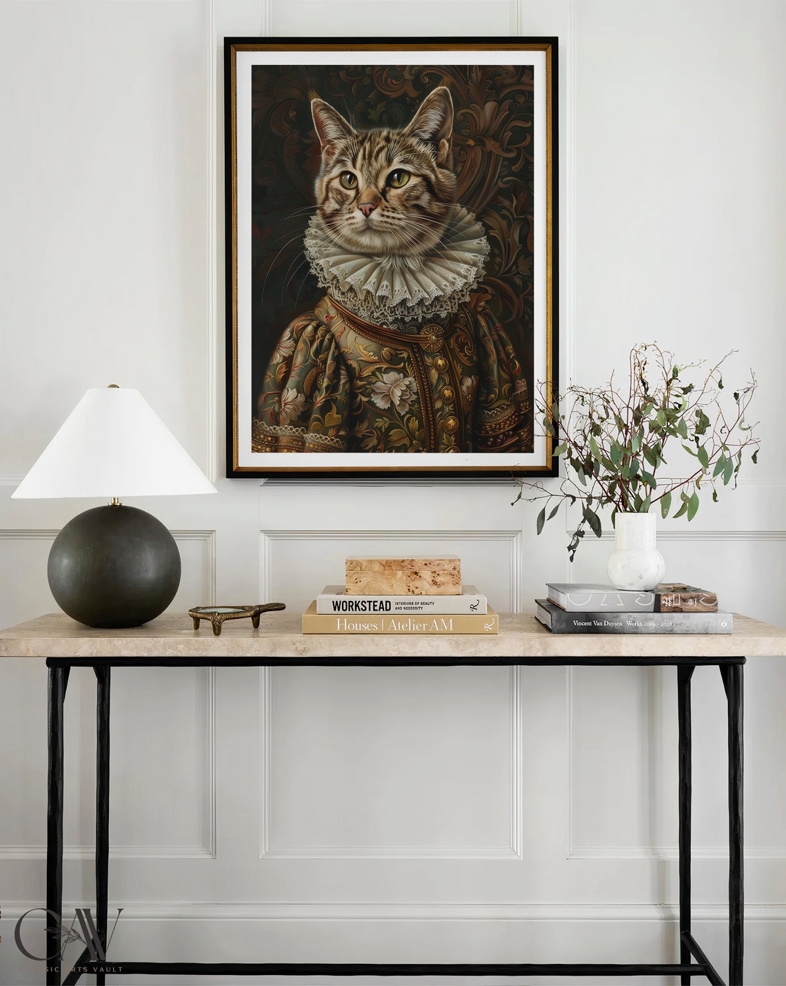 Regal Tabby Cat Renaissance Portrait Royal Pet Costume Poster - Image 3