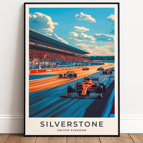 Silverstone Poster Motorsport Wall Art F1 Print