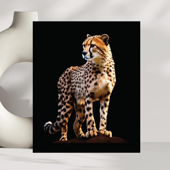 Majestic Cheetah Poster Animal Wall Art Home Decor Wildlife Print Gift For Lovers