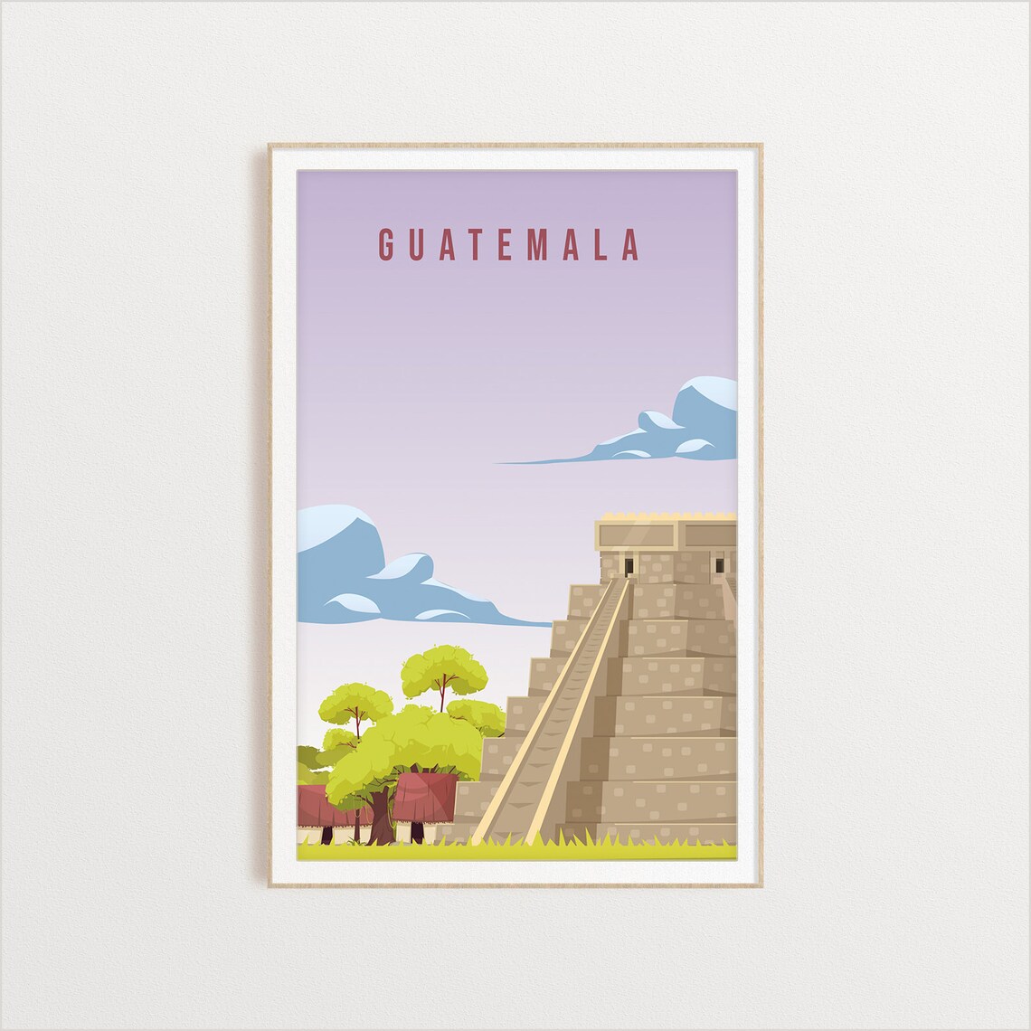 Guatemala Travel Poster Art Print, Country Illustration - Image 2