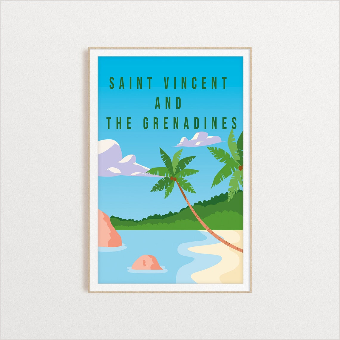 Saint Vincent And The Grenadines Country Poster Country Art Country Wall Art Country Print Country Poster Country Print Travel Gift - Image 2