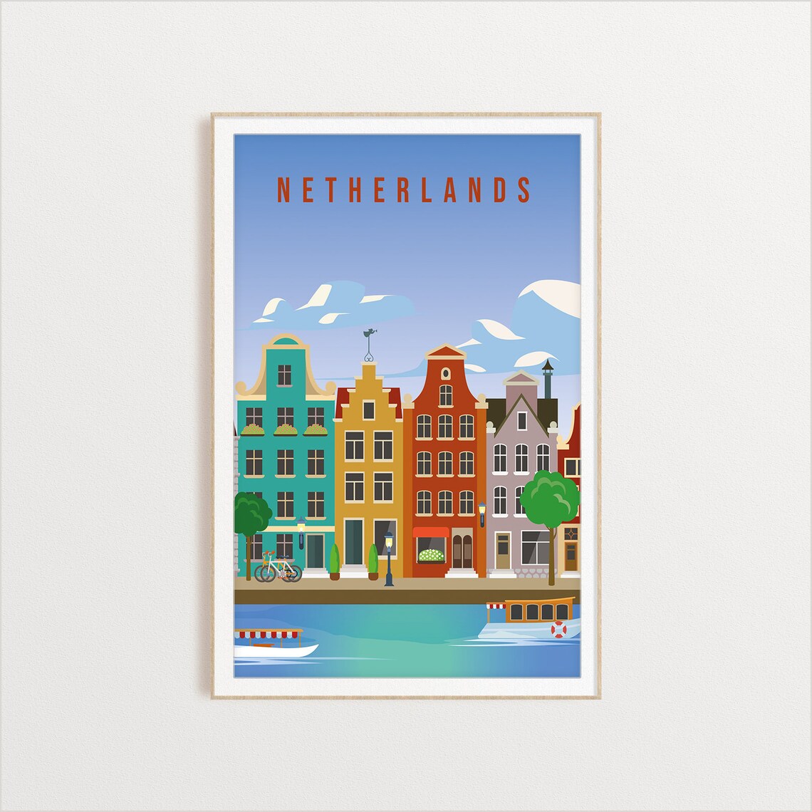 Netherlands Country Travel Poster Art Print
