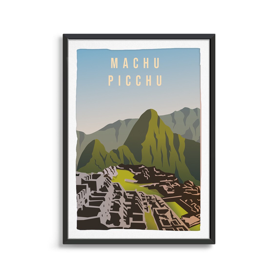 Machu Picchu Travel Poster, City Art Print