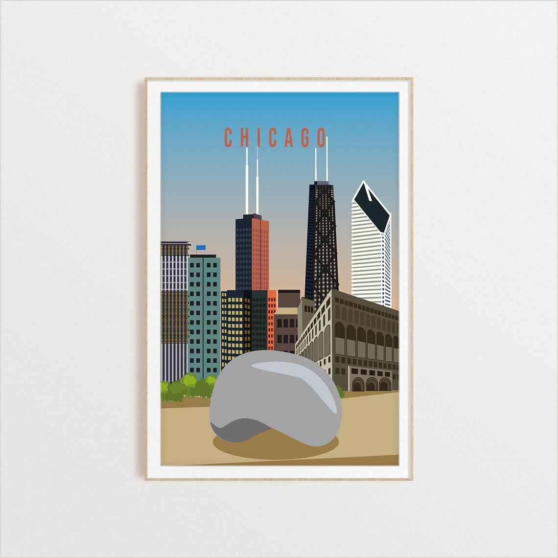 Chicago Illinois Travel Poster, City Art Print - Image 2