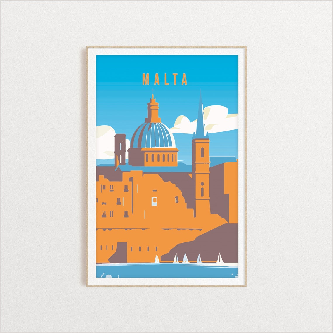 Malta Country Poster Country Art Country Wall Art Country Print Country Poster Country Print Travel Gift Malta Travel Illustration