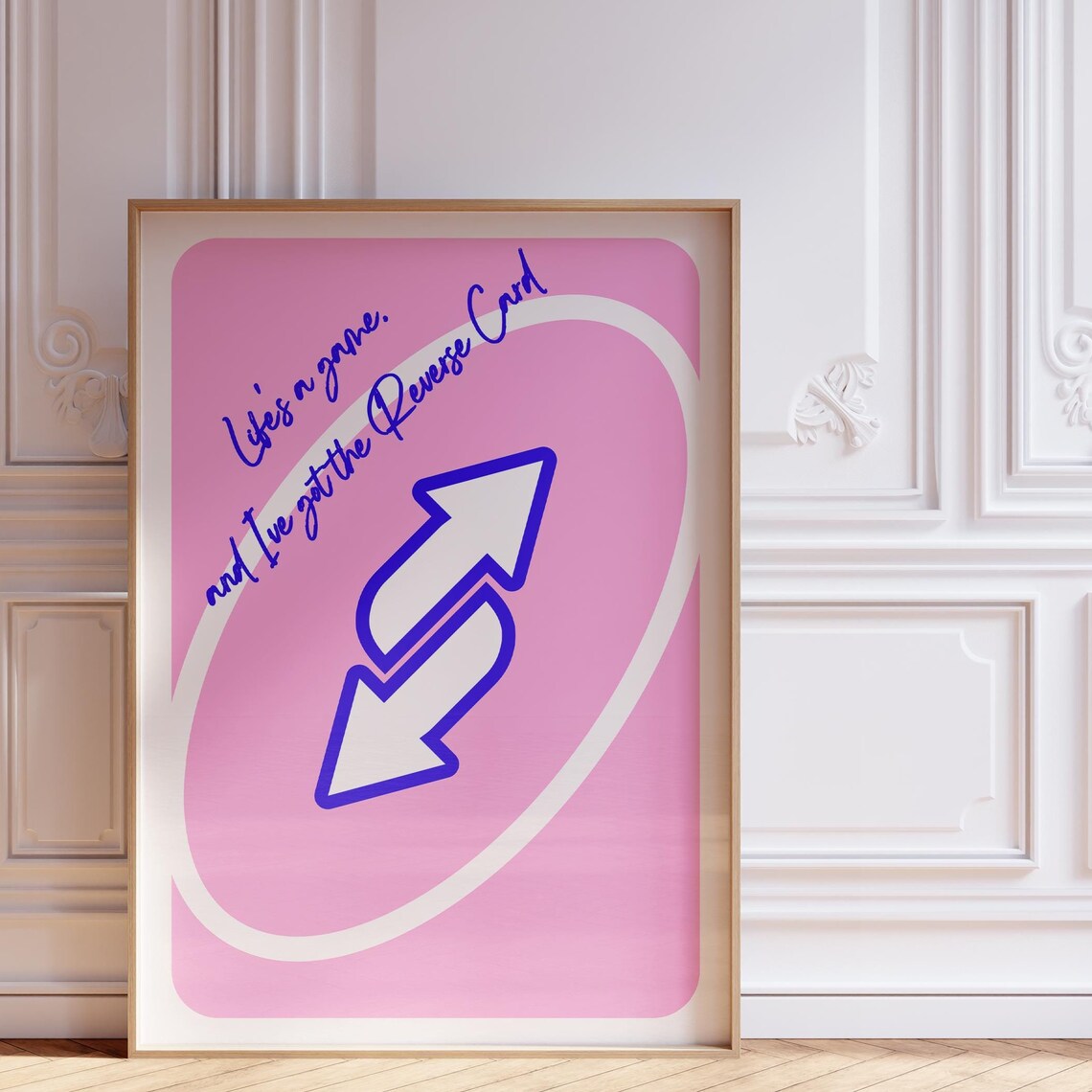 Reverse Card Dopamine Poster, Maximalist Room Decor