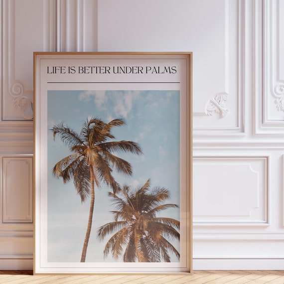 Palm Beach Poster Beach Print Vintage Surf Poster For Coastal Decor Ocean Art And Beachy Room Decor Waves Poster Teenage Girl Gift
