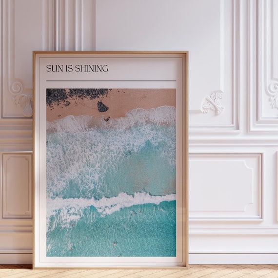 Vintage Surf Poster, Beach and Ocean Wall Art
