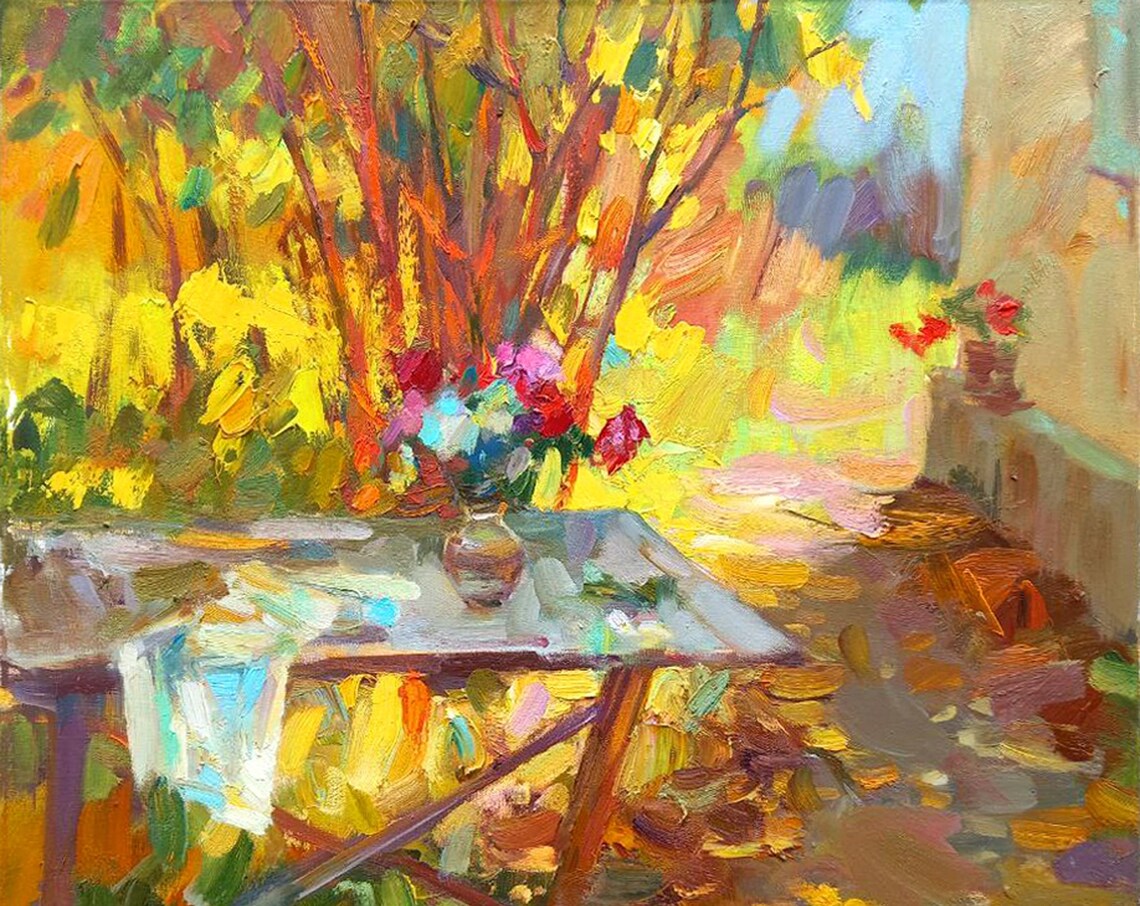 Flower Still Life, Vibrant Autumn Garden - Image 3