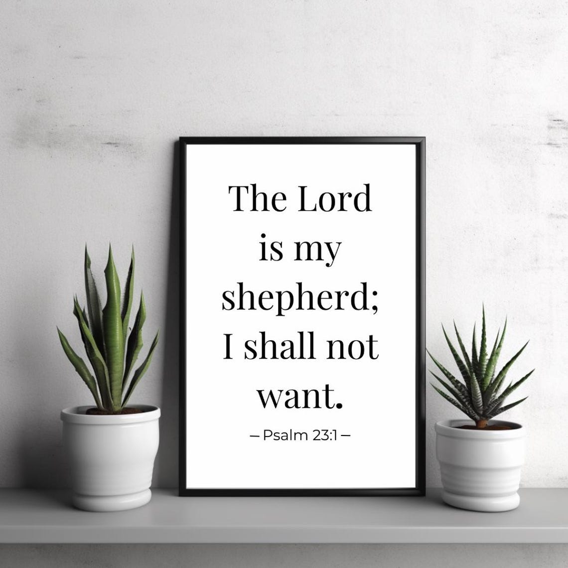 Psalm 231 The Lord Is My Shepherd Bible Verse Classic Serif Print
