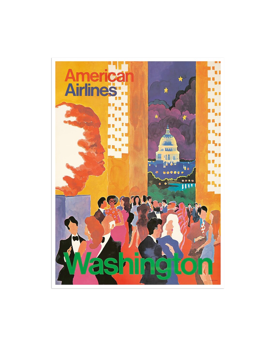 Washington DC Vintage Travel Poster Art Print
