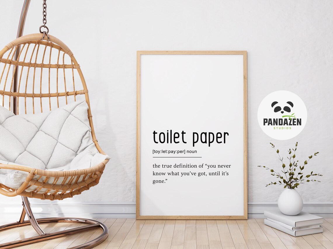 Toilet Paper Definition Bathroom Quote Wall Art Print - Image 6