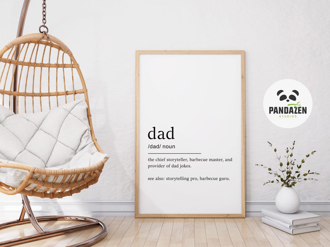 Dad Definition Dad Jokes Barbecue Master Funny Typography Poster - Image 5