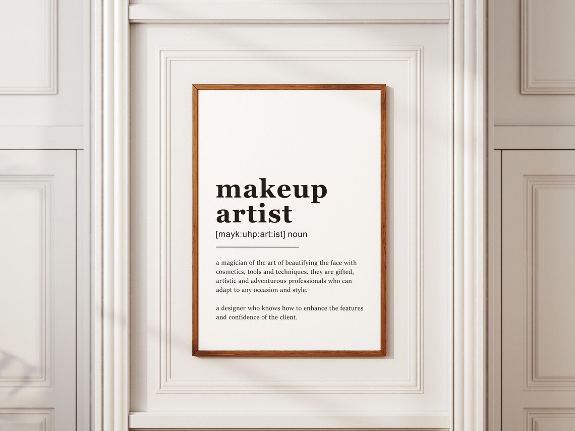Makeup Artist Definition Elegant Typography Poster Gift for Beauty Professionals - Image 8