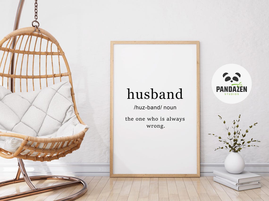 Husband Dictionary Definition Funny Marriage Anniversary Quote Poster - Image 5
