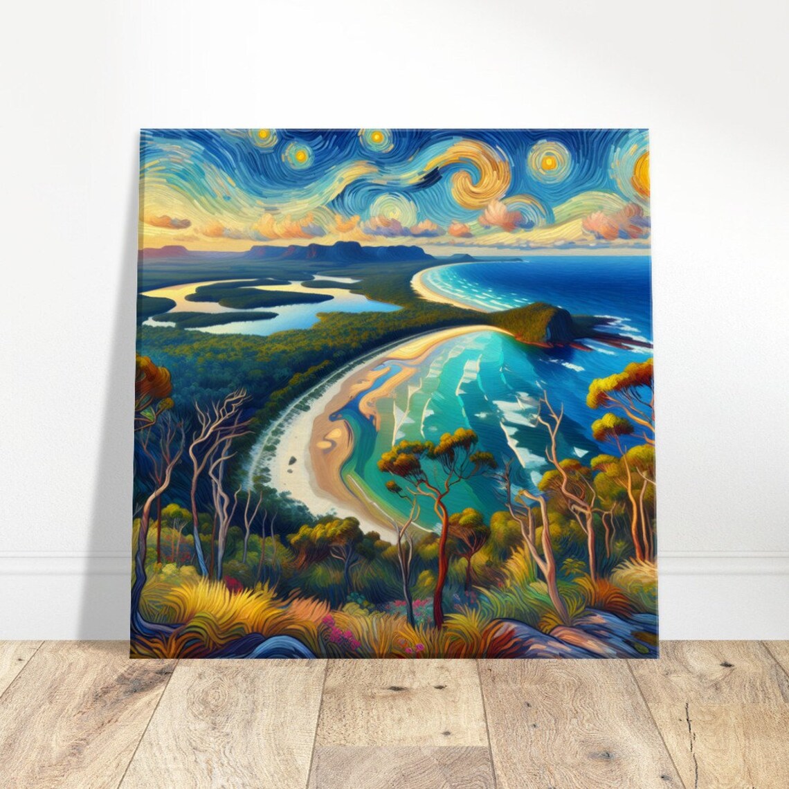 Fraser Island Tranquility Oil Painting, Impressionism - Image 5