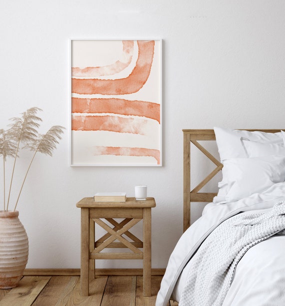 Gift For Women Mid Century Watercolor Art Gift Idea Birthday Boho Art Southwestern Decor Wall Art