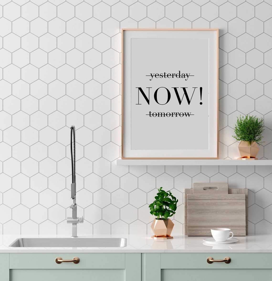 Yesterday Now Tomorrow Crossed Out Live In The Moment Poster