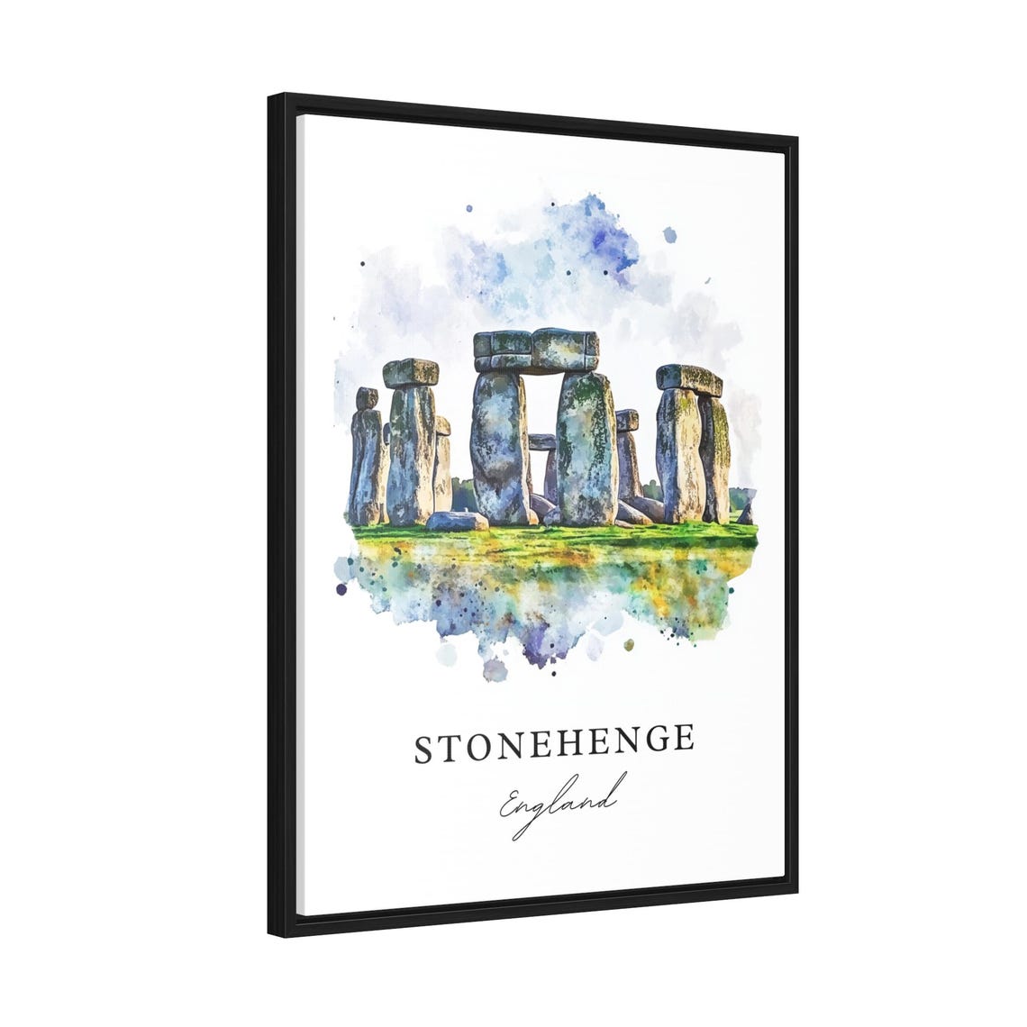 Stonehenge Travel Poster, Wiltshire Watercolor - Image 2