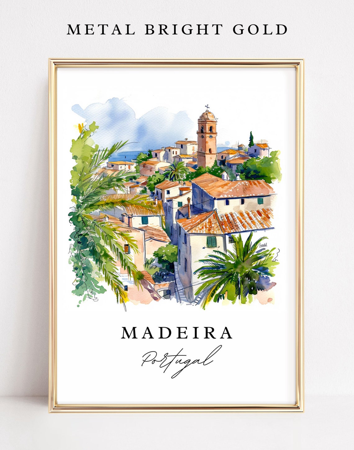 Split Croatia Waterfront Promenade Elegant Watercolor Travel Poster - Image 3
