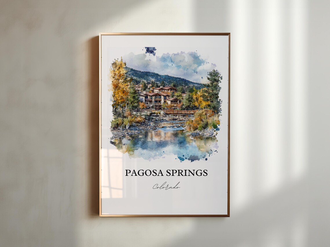 Pagosa Springs, Colorado Travel Poster, San Juan Mountains - Image 3