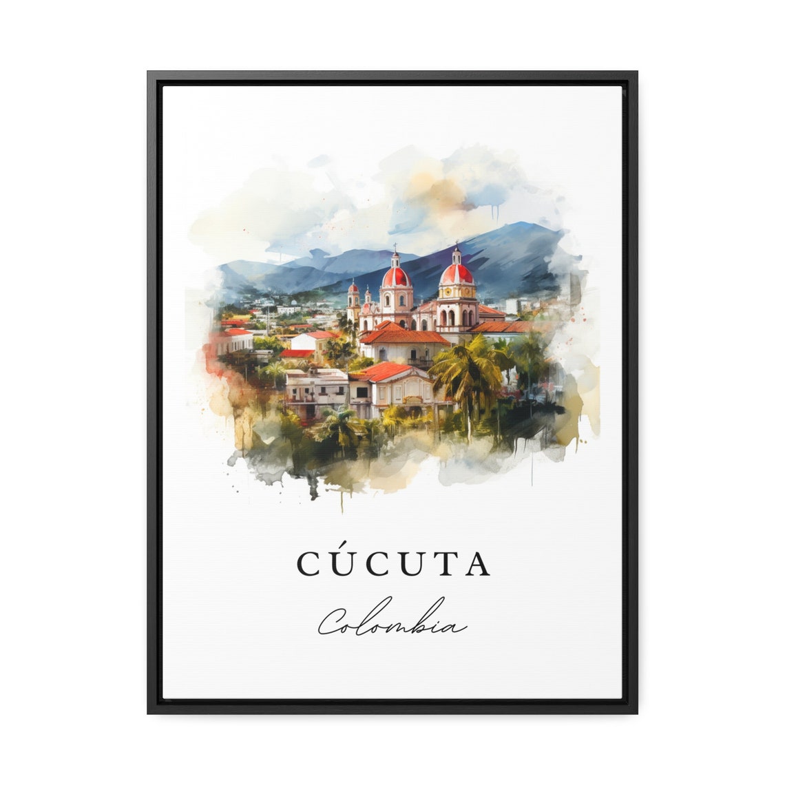 Cucuta Traditional Travel Art Colombia Poster Print Wedding Gift Birthday Present Custom Text Perfect - Image 2
