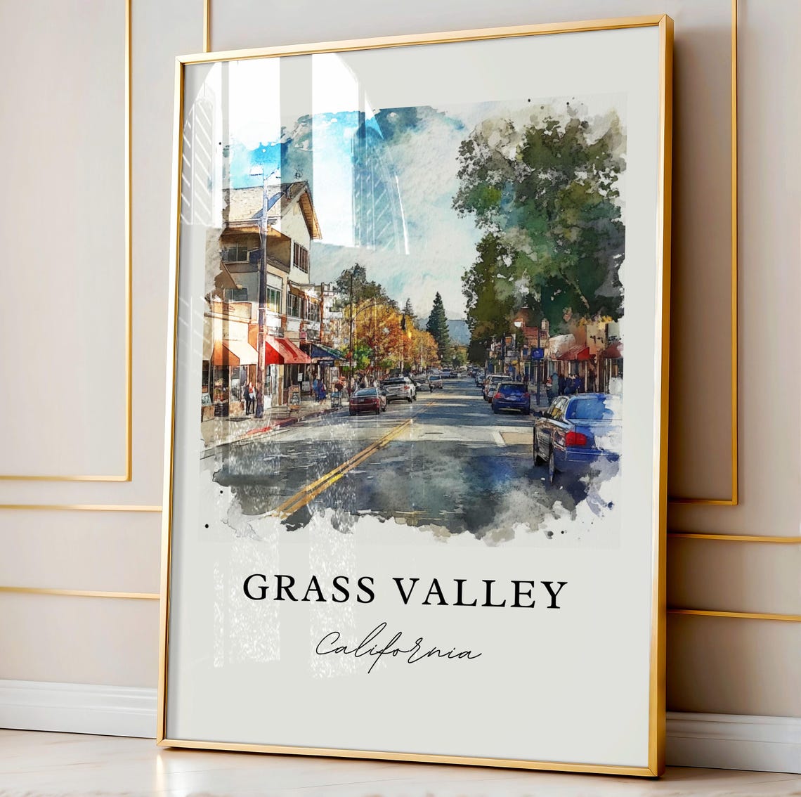 Grass Valley California Charming Historic Main Street Shops Poster - Image 4