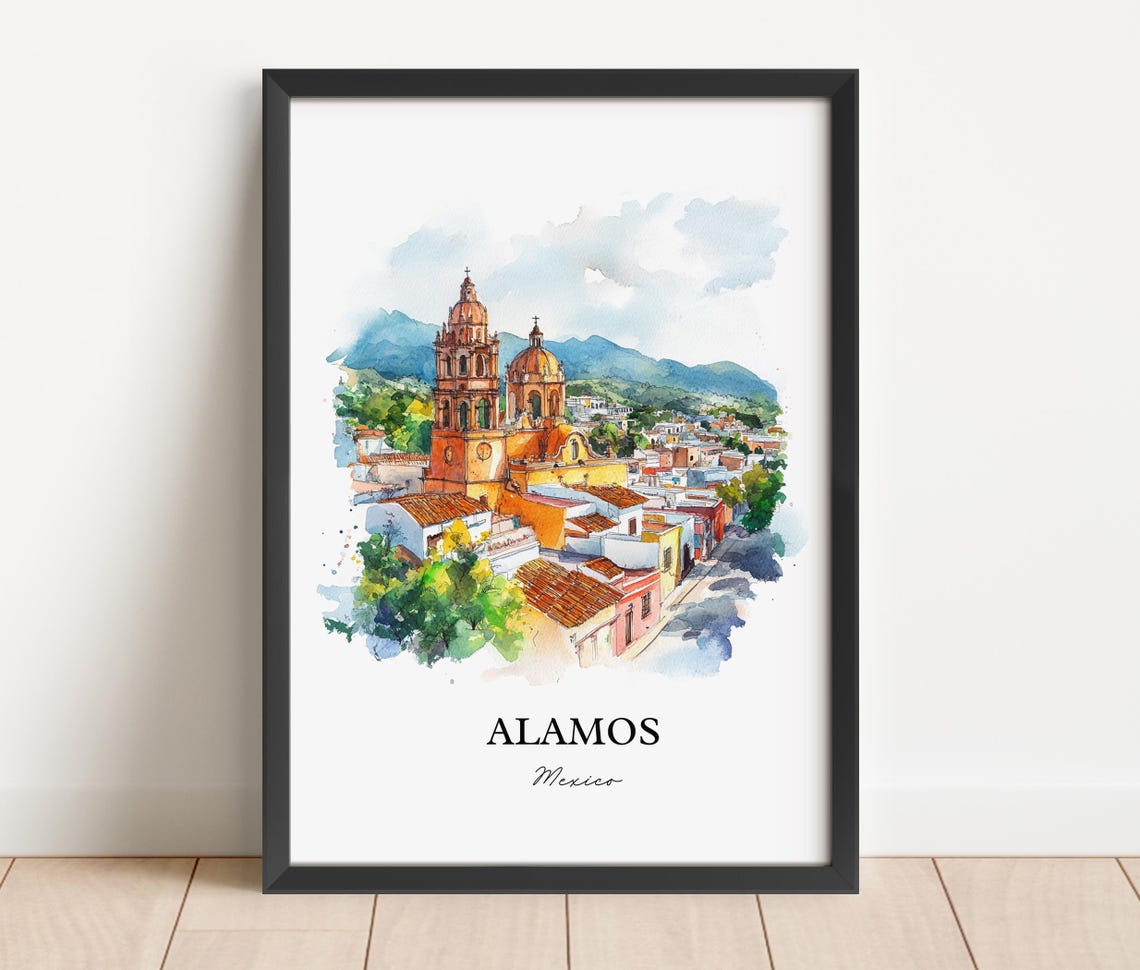 Alamos Mexico Wall Art Mx Print Watercolor Sonora Gift Travel Poster Housewarming - Image 4