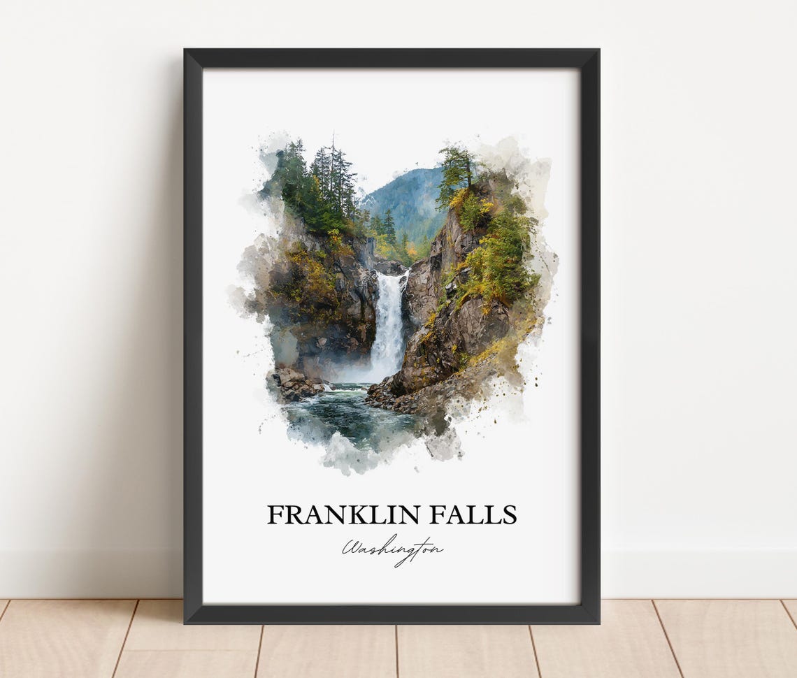 Franklin Falls Washington Pine Valley Waterfall Nature Poster - Image 5