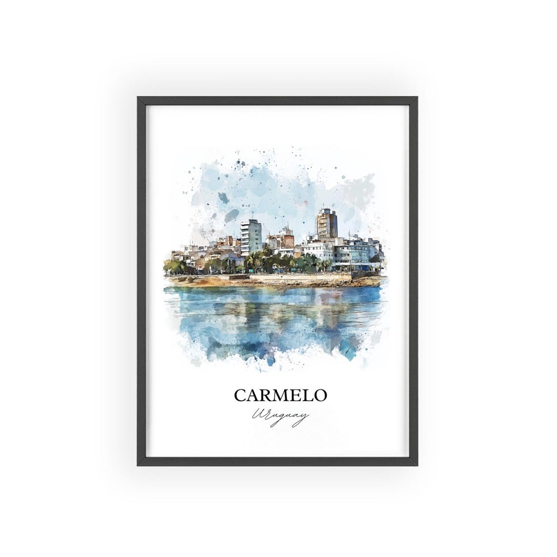 Carmelo Uruguay Wall Art Print Watercolor Gift Travel Poster Housewarming - Image 2