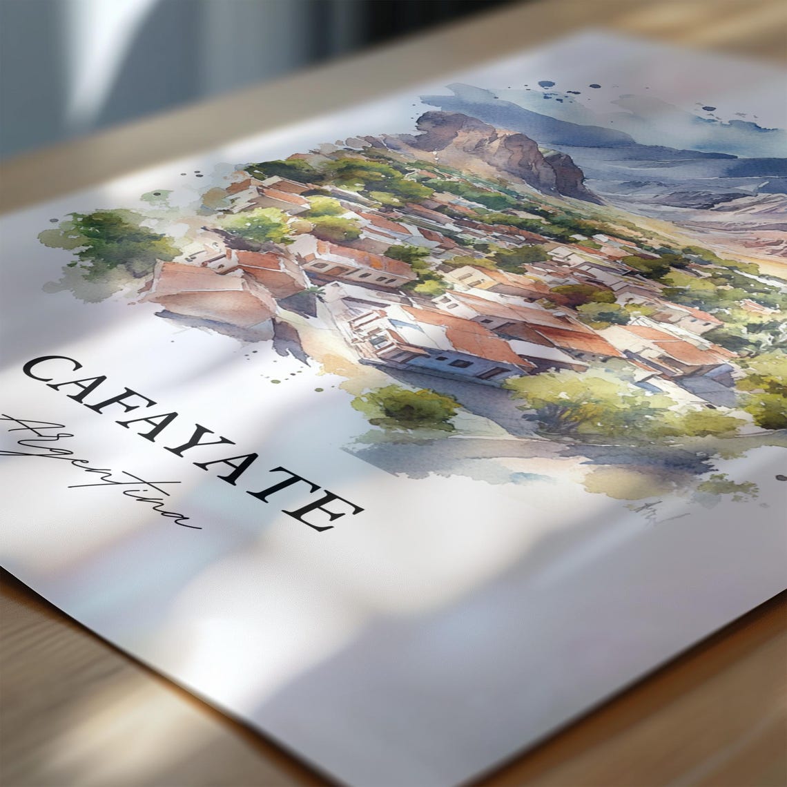 Cafayate Wall Art Salta Print Argentina Watercolor Gift Travel Poster Housewarming - Image 3
