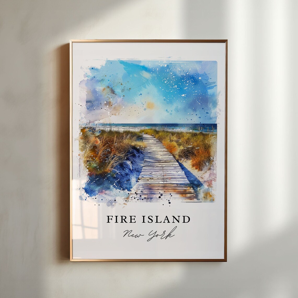 Fire Island Travel Poster, Long Island NY