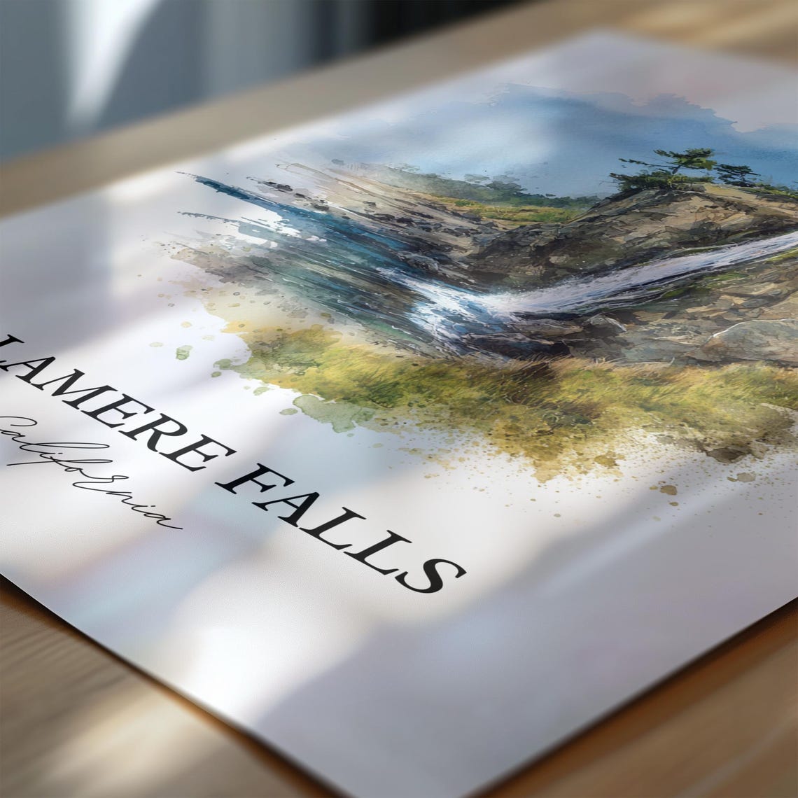 Alamere Falls California Point Reyes Seashore Waterfall Travel Poster - Image 6