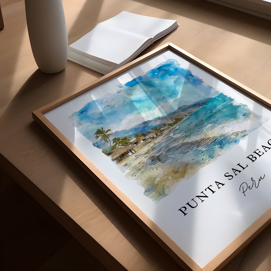 Punta Sal Peru Art Beach Print Tumbes Watercolor Gift Travel Poster Housewarming - Image 5