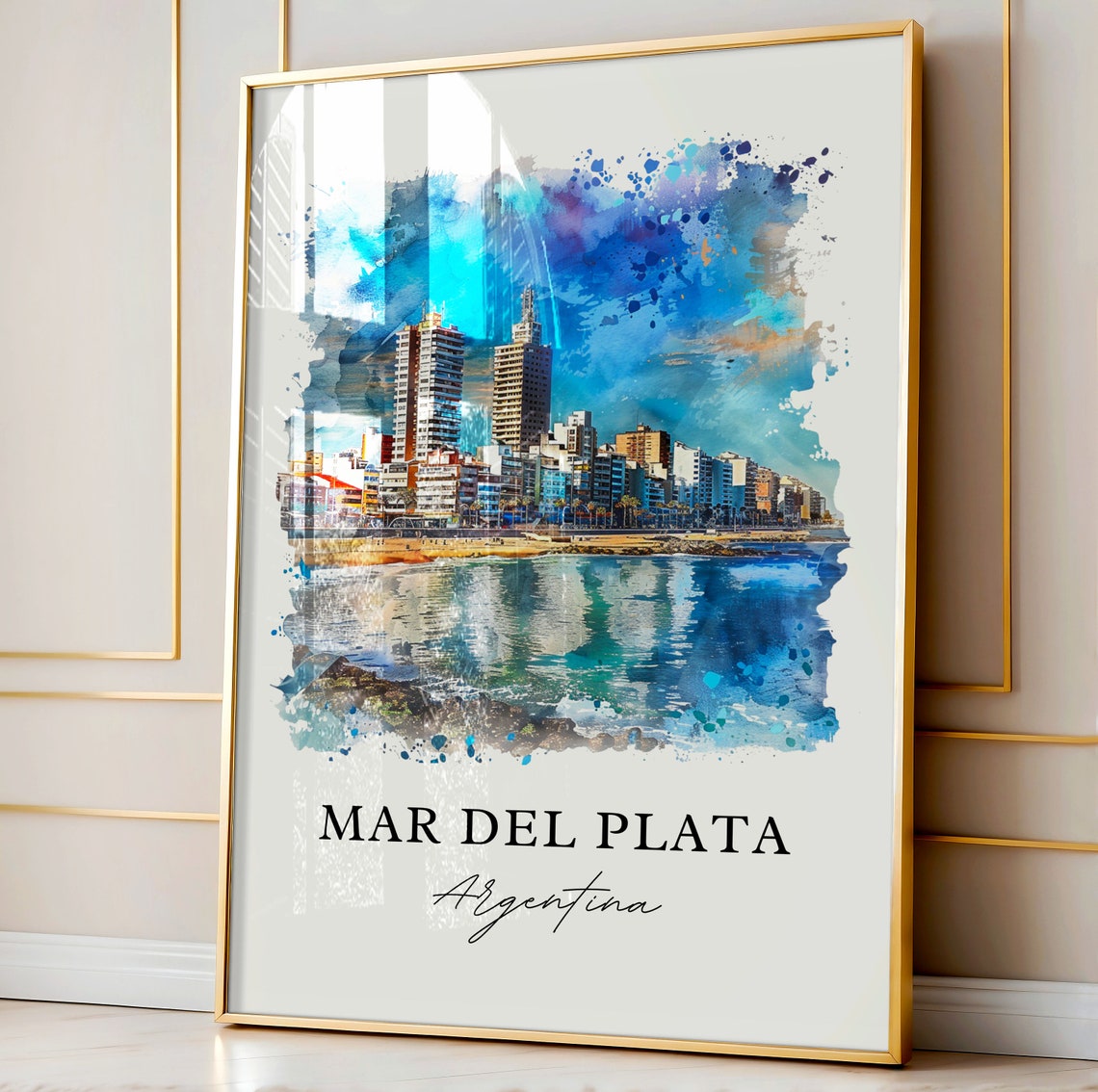 Mar Del Plata Art Argentina Print Punta Mogotes Watercolor Gift Travel Poster Housewarming - Image 4
