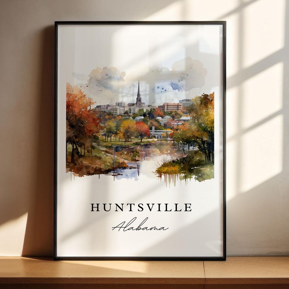 Huntsville, AL Travel Poster, Custom Text Gift