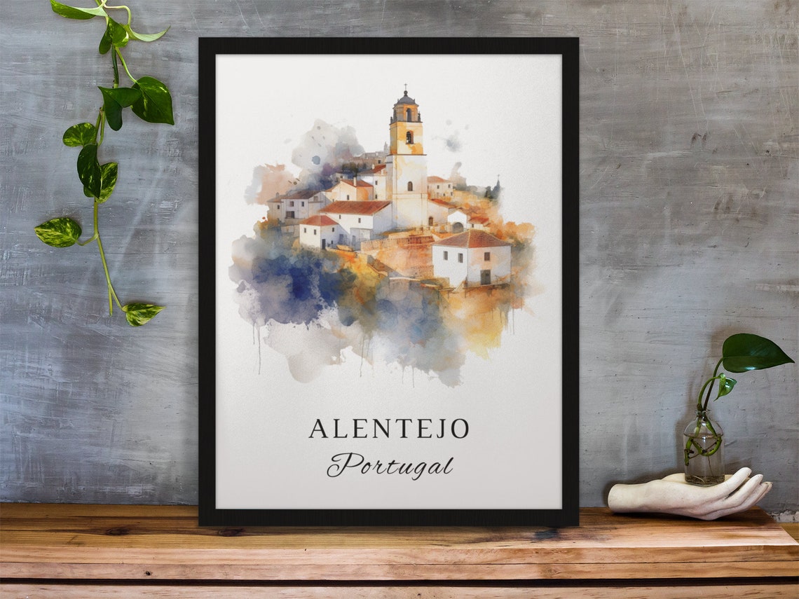 Alentejo Portugal Travel Poster, Custom Text - Image 3