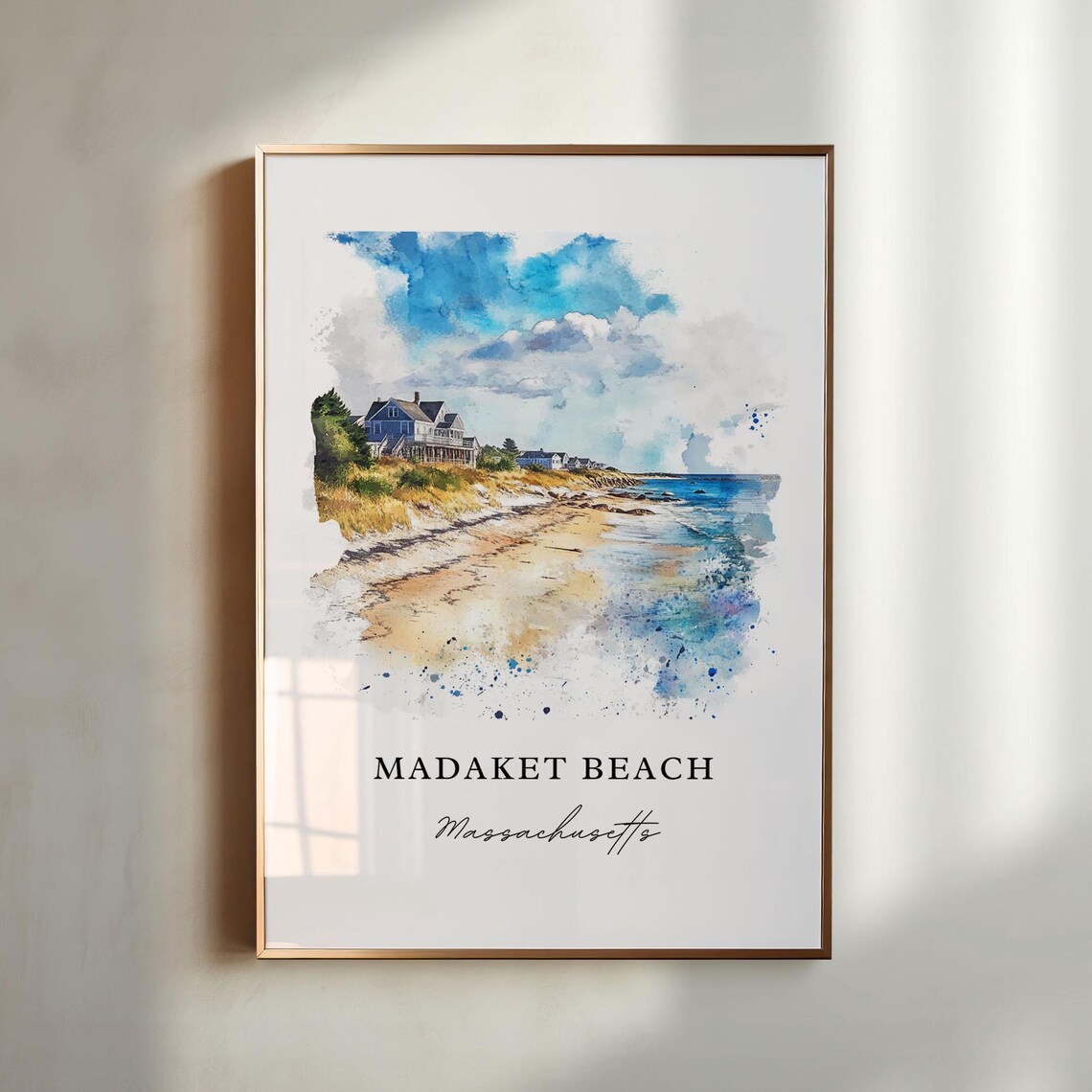 Madaket Beach Ma Travel Poster, Nantucket Art Print