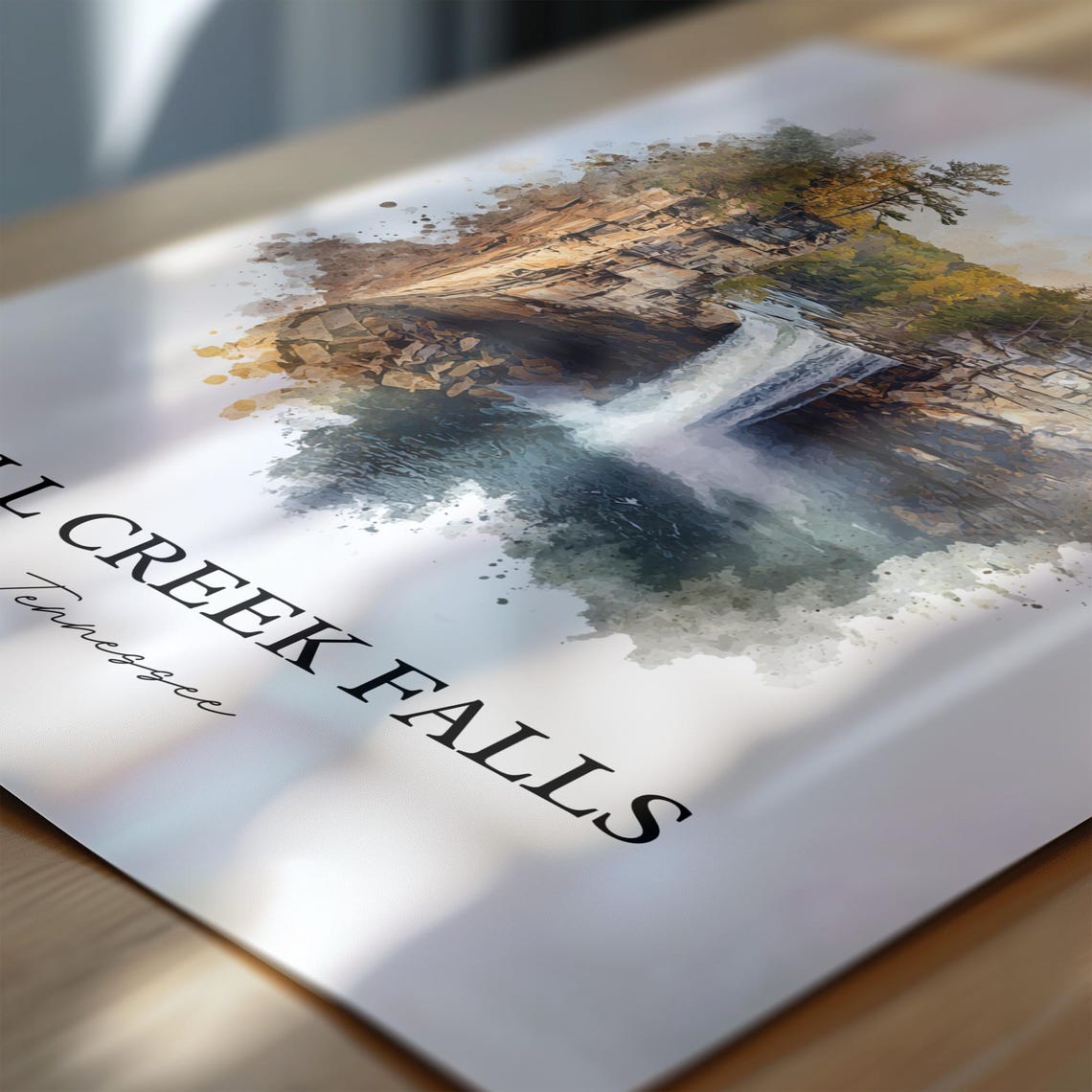 Fall Creek Falls Tennessee State Park Gorge Waterfall Travel Poster - Image 3