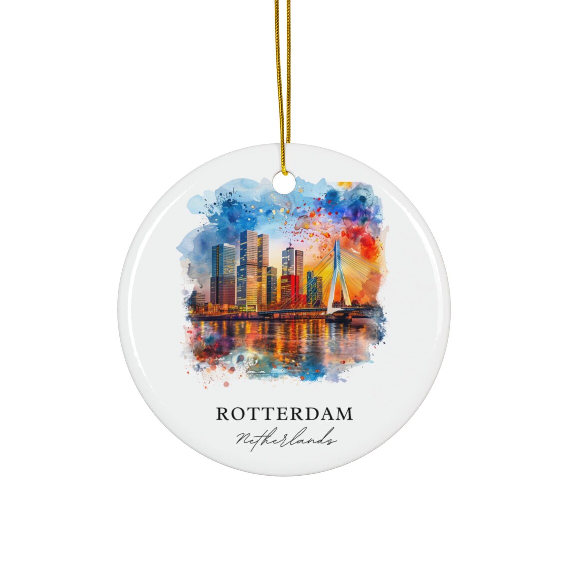 Rotterdam Ornament, Netherlands Christmas Art Print