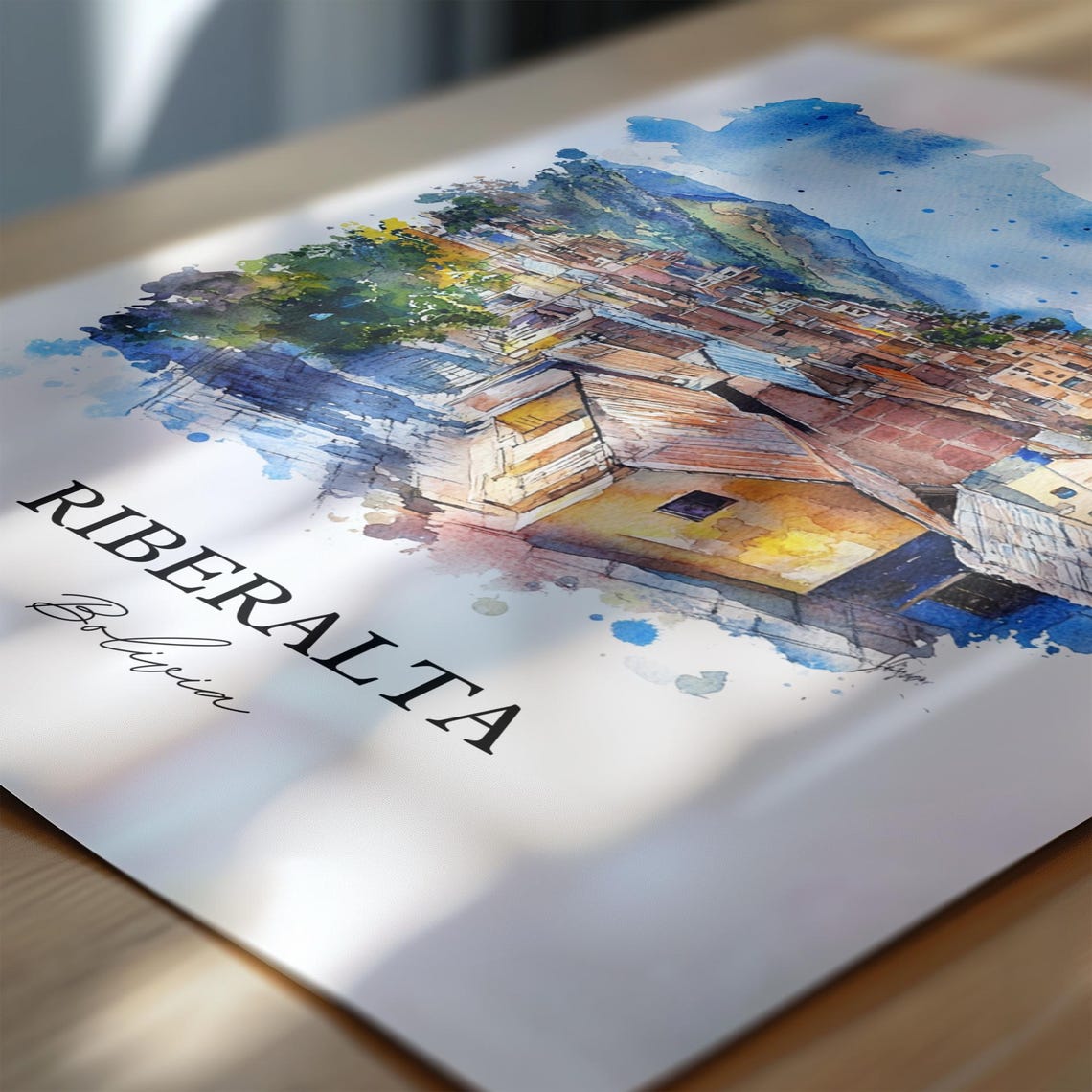 Riberalta Wall Art Beni Dept Print Bolivia Watercolor Gift Travel Poster Housewarming - Image 6