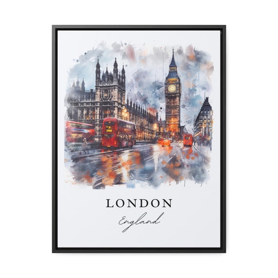 London Art Print, England Travel Poster for Home