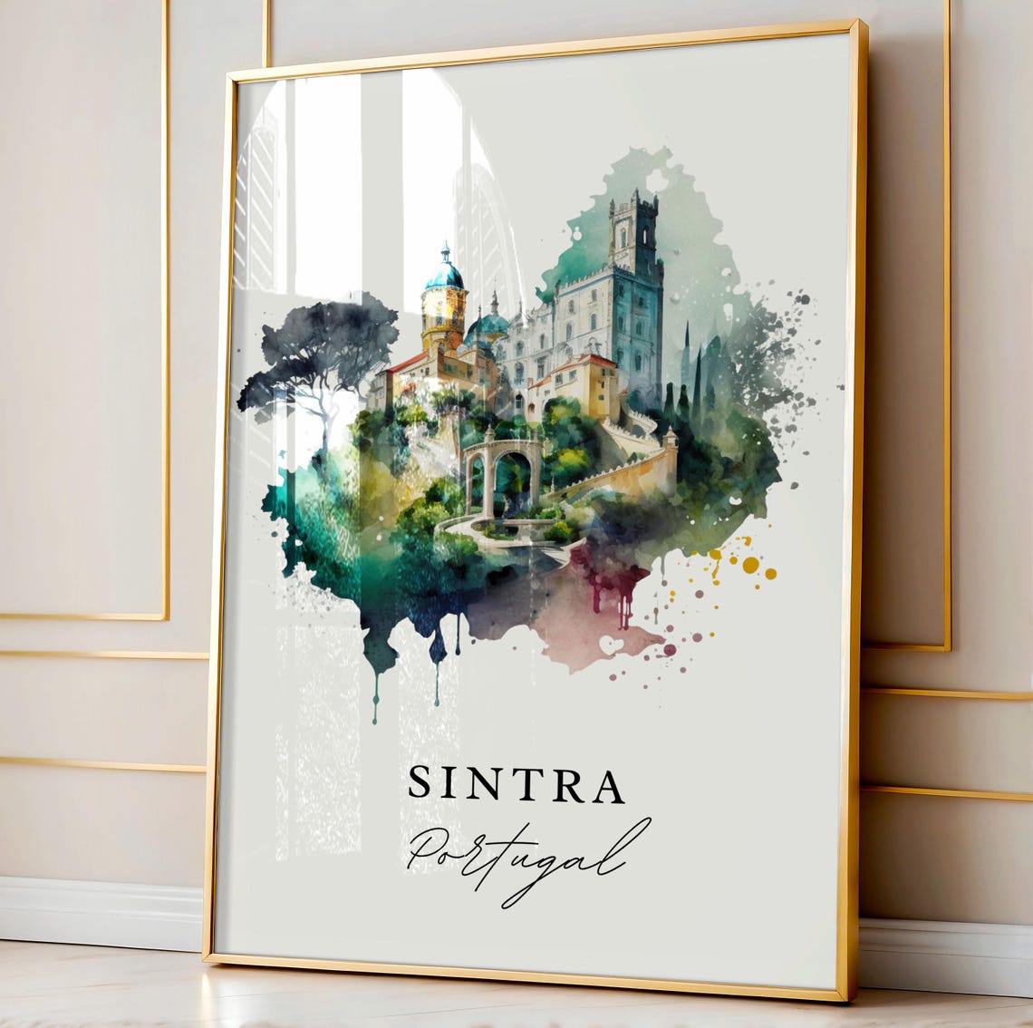 Sintra Portugal Travel Poster, Custom Text Personalised - Image 4