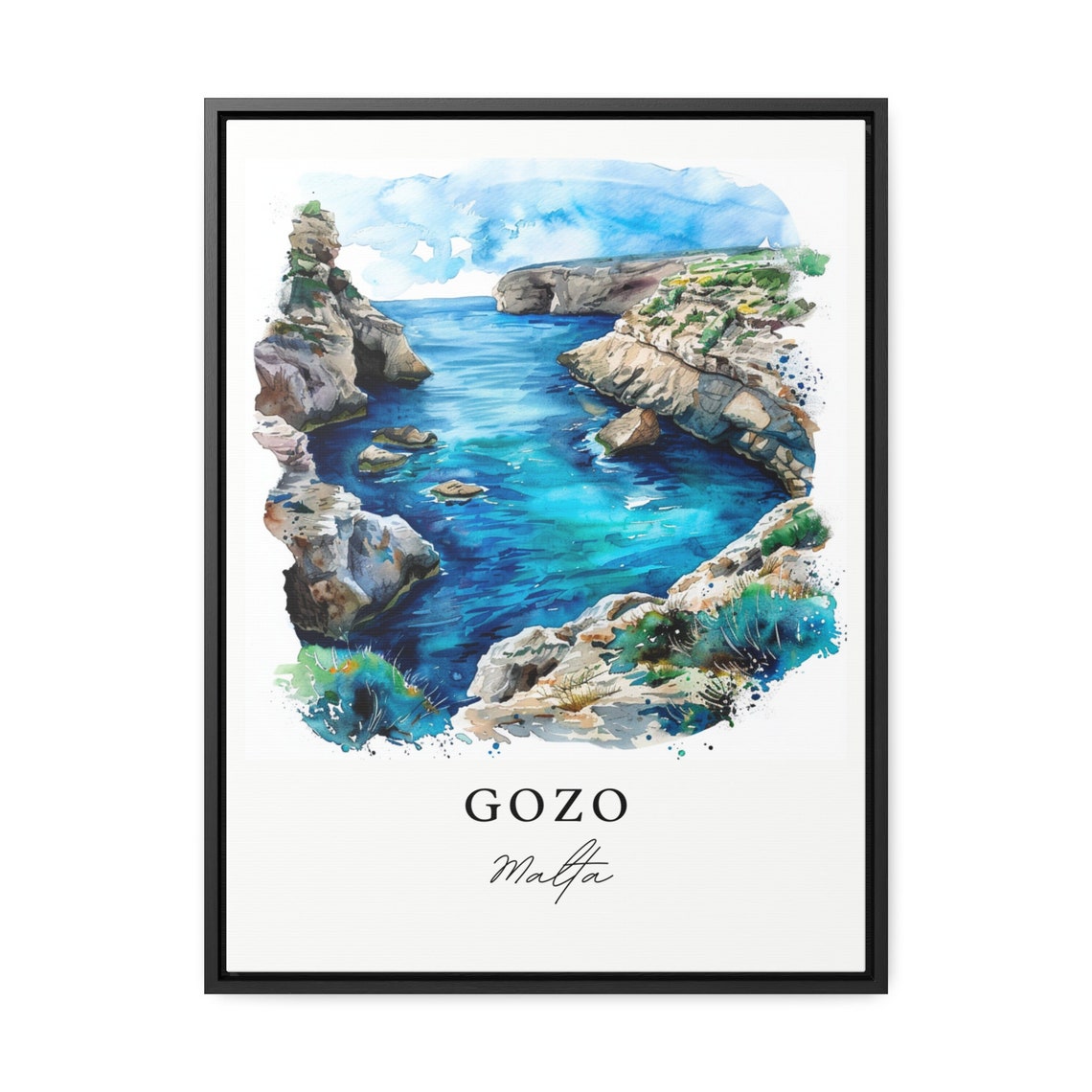 Gozo Malta Travel Poster, Housewarming Art Print - Image 3