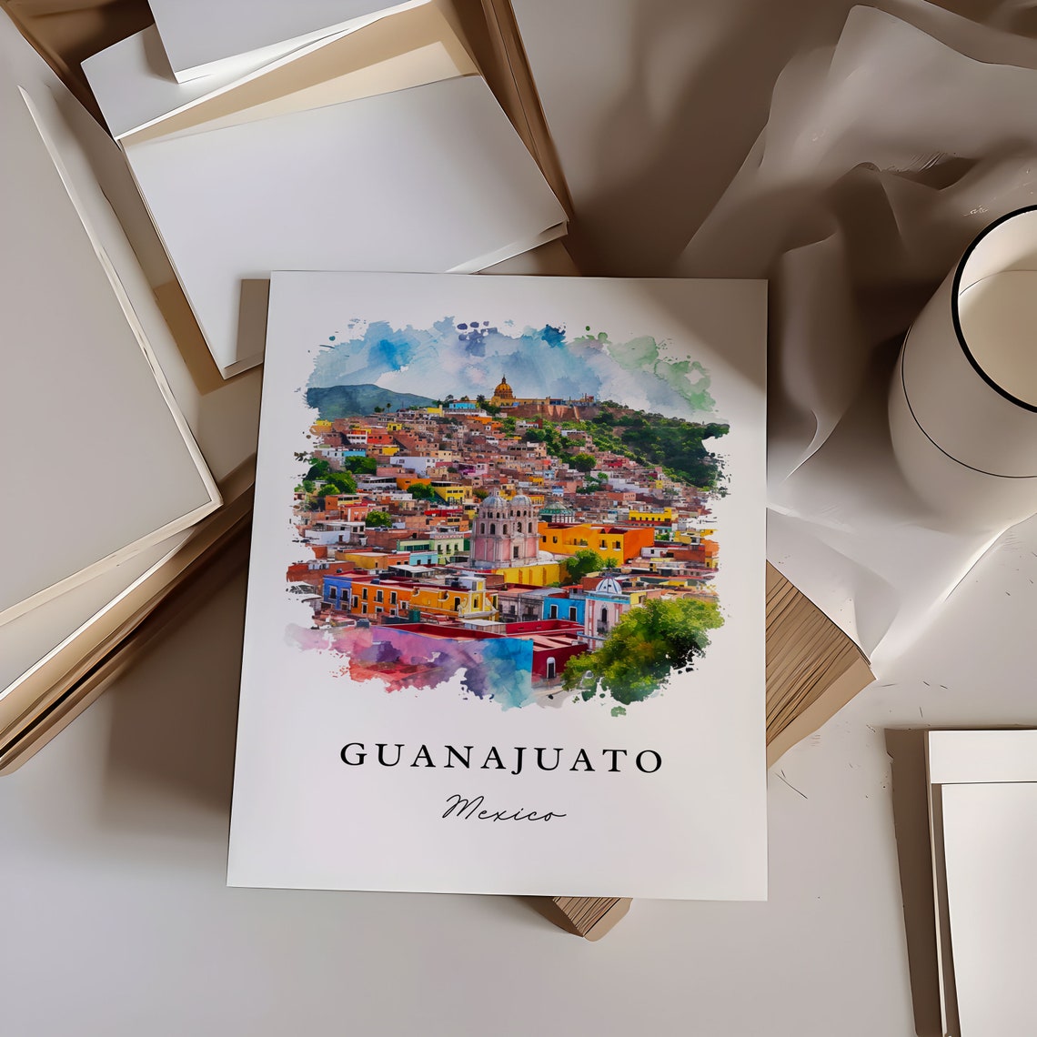 Guanajuato Traditional Travel Art, Mexico Poster - Image 6
